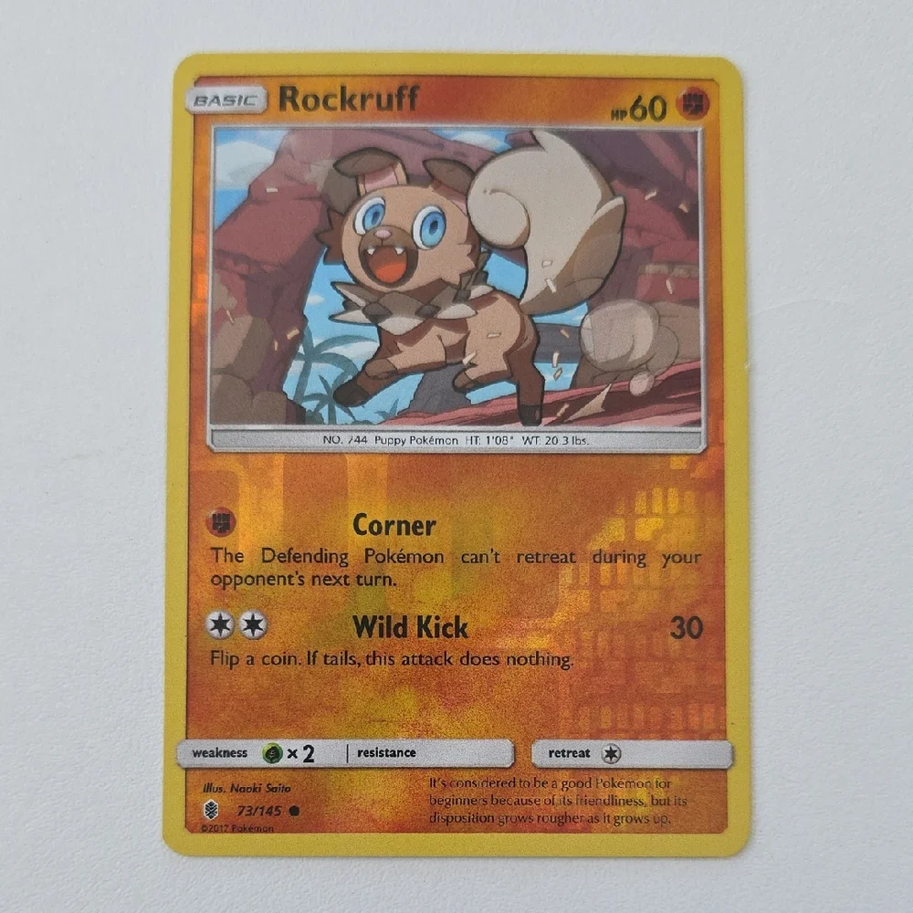 Pokemon Rockruff Card